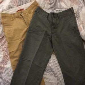 Two Pairs of Dockers D2 Straight Dress Pants 30x32